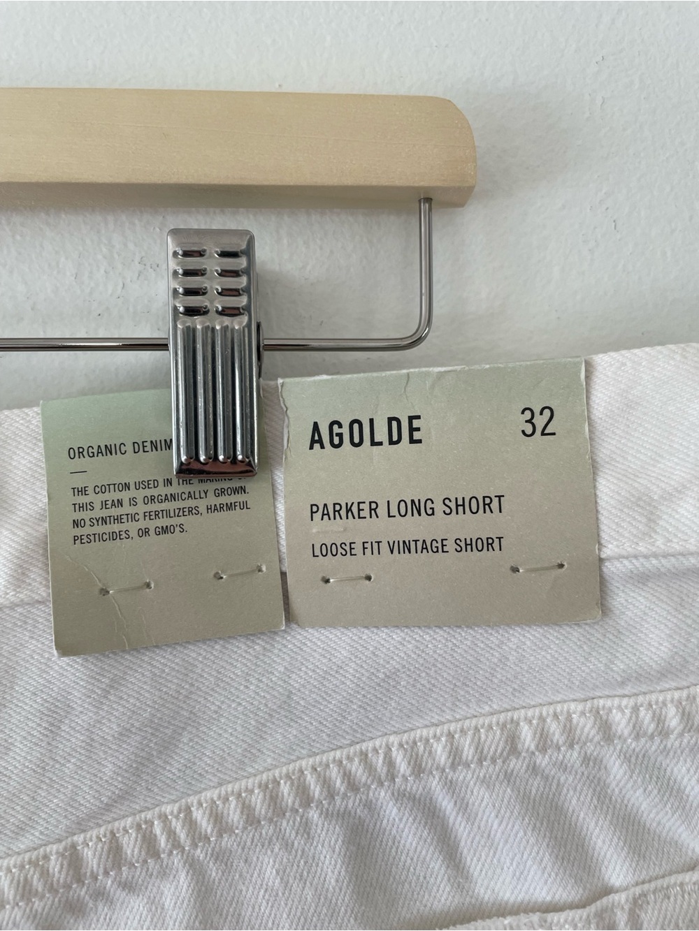 AGOLDE 100% Cotton Parker Long Denim Shorts 4.5" Inseam Size 32 - Picture 3 of 5